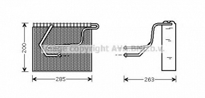 AVA QUALITY COOLING rtv100 -  Испаритель, кондиционер